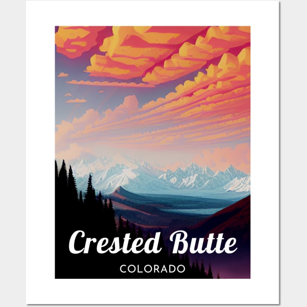 Crested Butte Colorado United States ski Wall Art by UbunTo